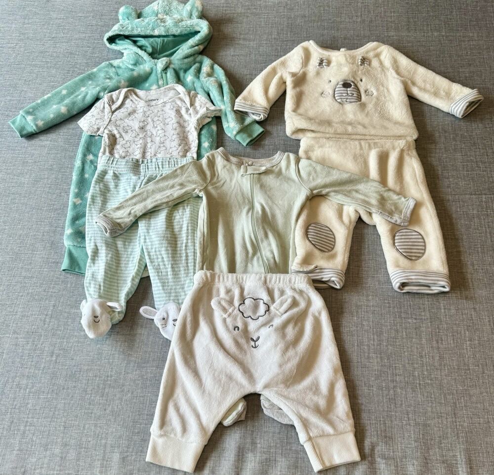 Baby Girls Clothing Lot 0-3 months | 7 Pieces | Cute Outfits | Multiple Brands